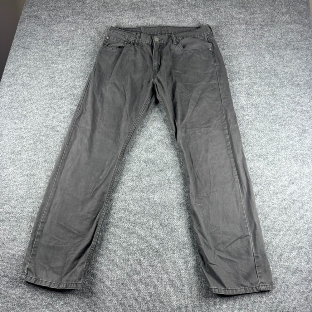 Levis 514 Jeans Mens 34x30 Black Dark Wash Cotton Blend Stretch Slim Straight